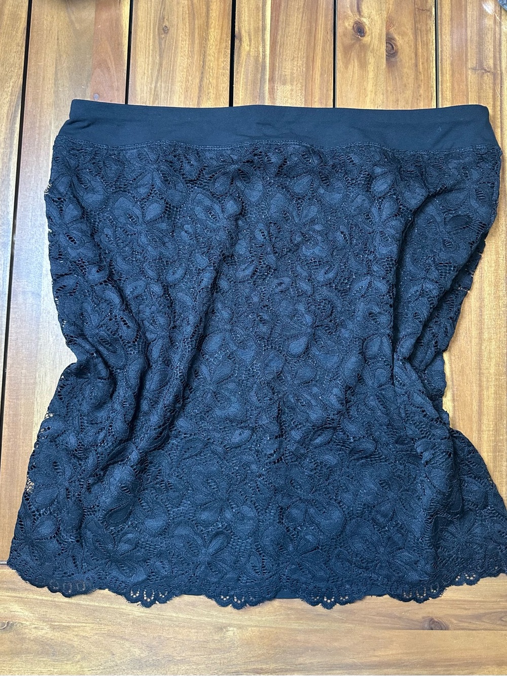 J. Jill Black Lace Skirt Size Large